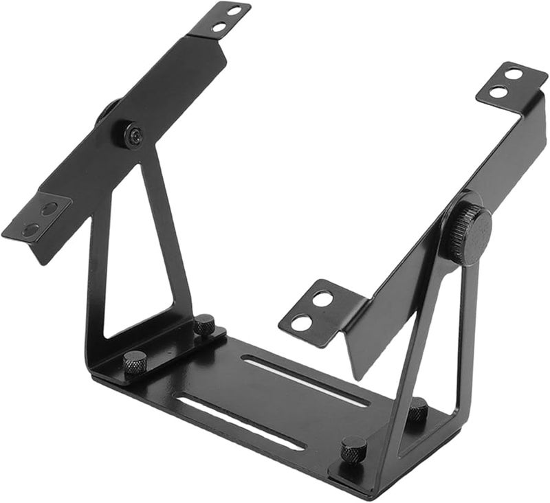 Black Desk Fan Stand Mount For 120mm 140mm PC Computer Fans Pivoting Aluminum Alloy black - Image 2